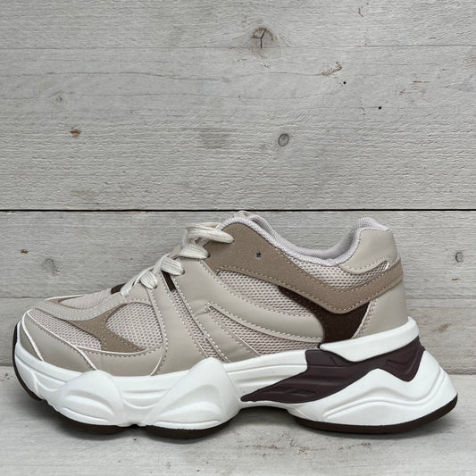 Stoere sneakers beige