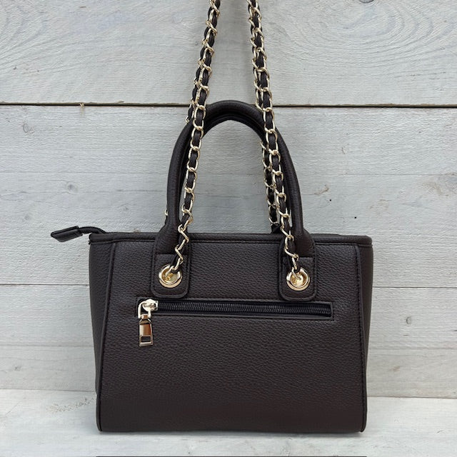 The tote bag met leuk design klein bruin