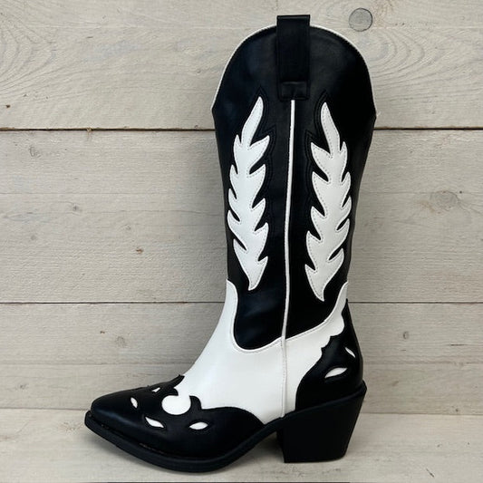 Cowboylaarzen met gaaf design zwart