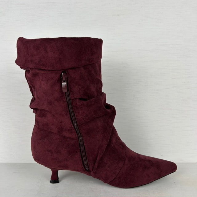 Slouchy cowboylaarzen met franjes rood