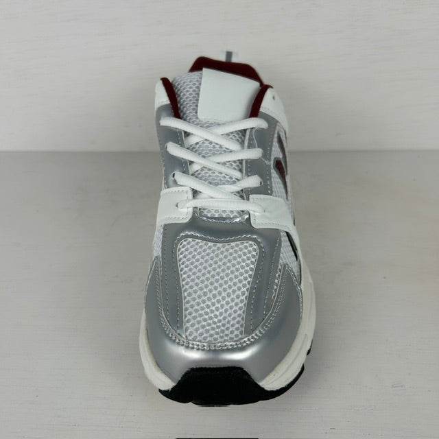 Sportieve sneakers met trendy design wit rood