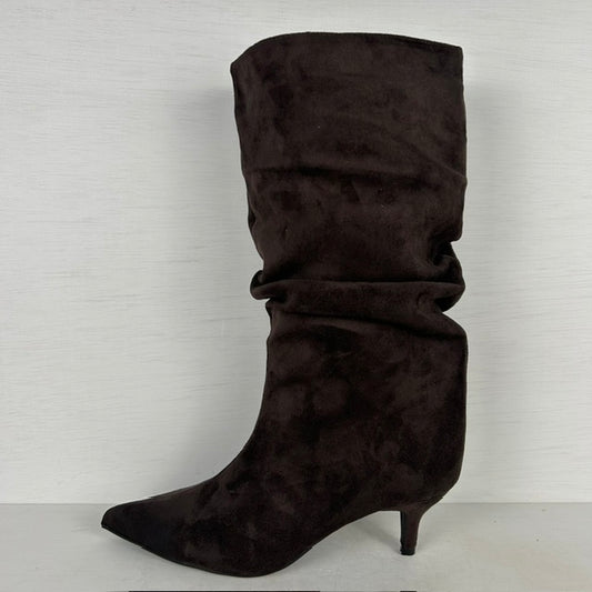 Trendy cowboylaarzen met naaldhakje bruin
