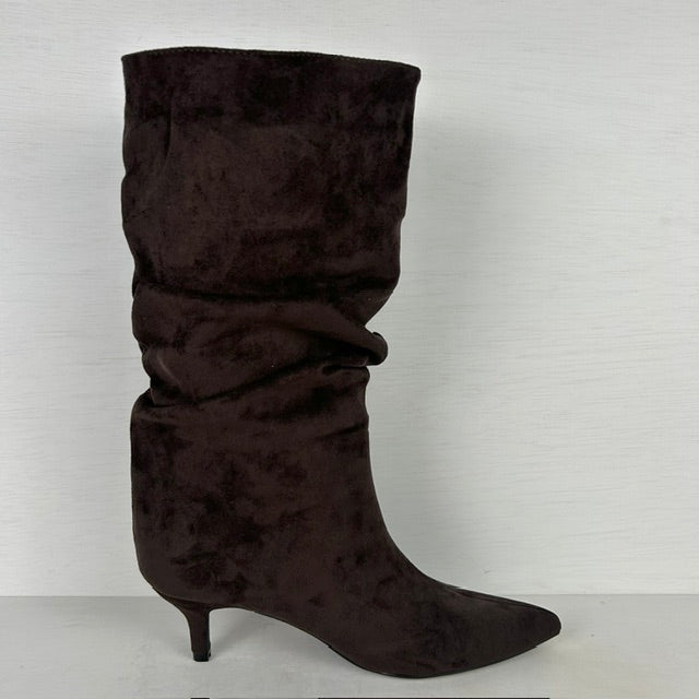 Trendy cowboylaarzen met naaldhakje bruin