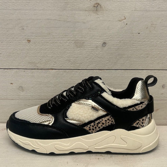 Posh by Poelman sneakers Black with beige
