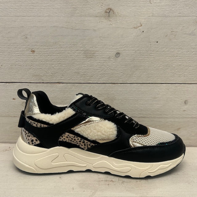 Posh by Poelman sneakers Black with beige