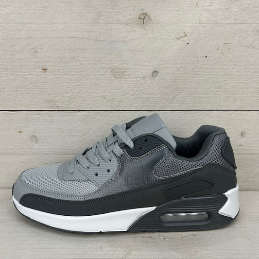 Air sneakers grijs zwart (verkrijgbaar van maat 36 t/m maat 45)