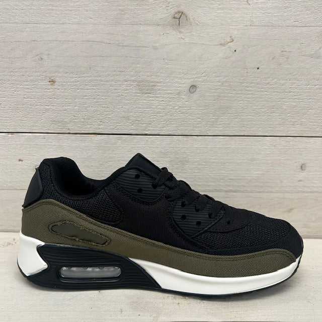 Air sneakers zwart donkergroen