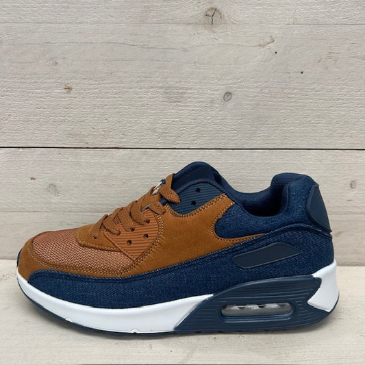 Air sneakers camel blauw
