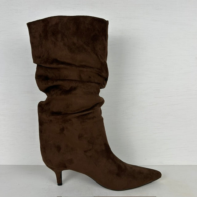 Trendy cowboylaarzen met naaldhakje bruin