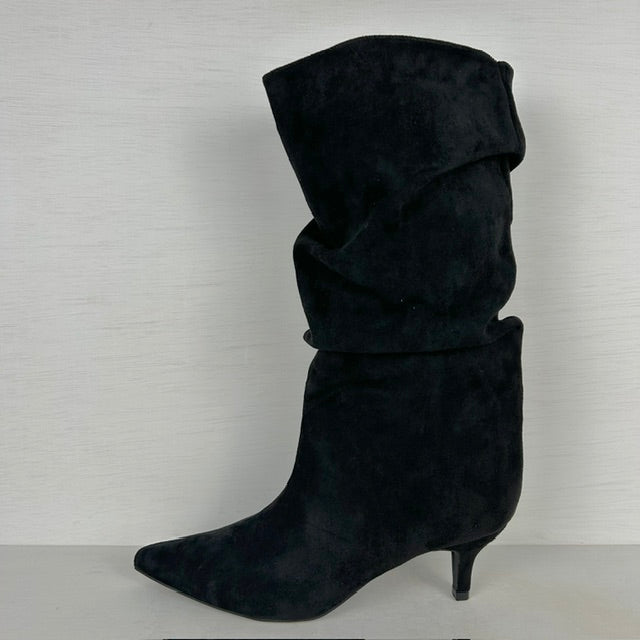 Trendy cowboylaarzen met naaldhakje zwart