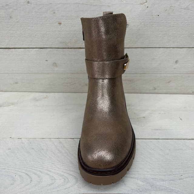 Stoere boots met metallic detail goud
