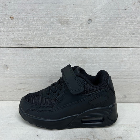 Kids leuke air sneakers zwart (maat 24 t/m maat 29)