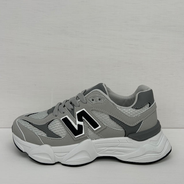 Sneakers met chunky zool grijs