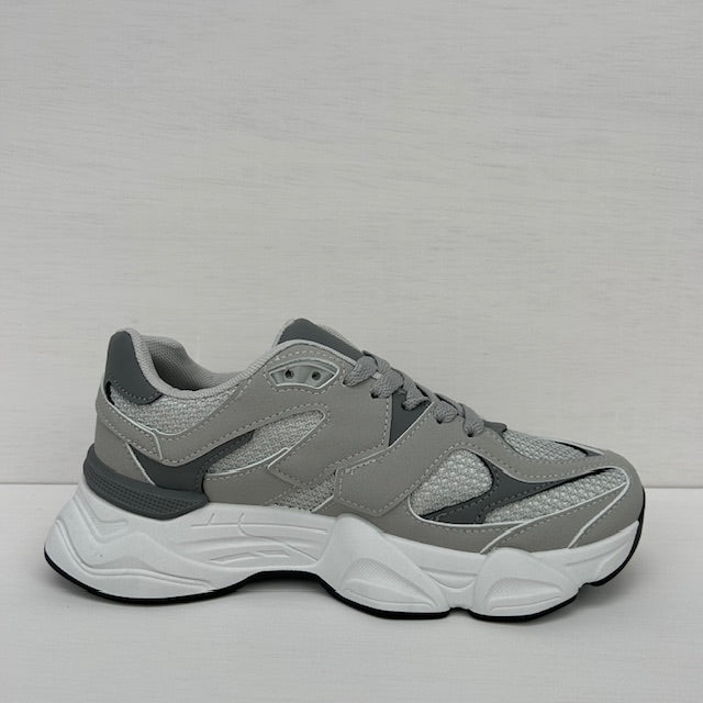 Sneakers met chunky zool grijs