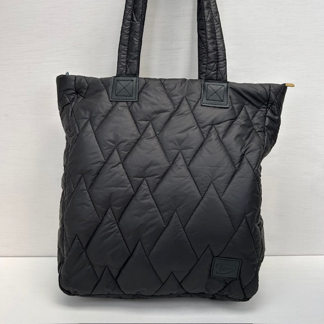Padded handtas zwart
