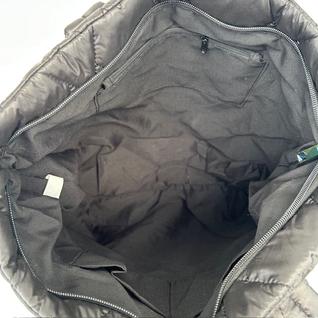 Padded handtas zwart