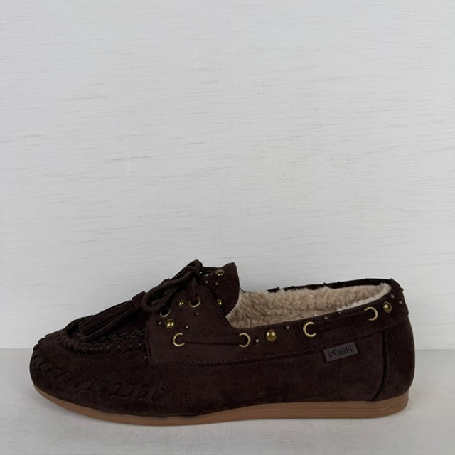 Posh by Poelman loafers met franjes bruin