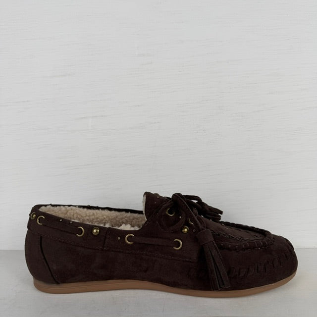 Posh by Poelman loafers met franjes bruin