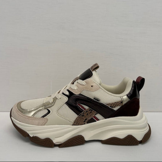 Posh by Poelman gigi sneakers brown with combination