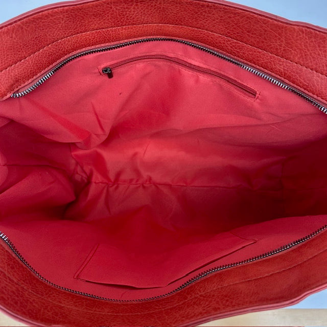 Croco shopper rood
