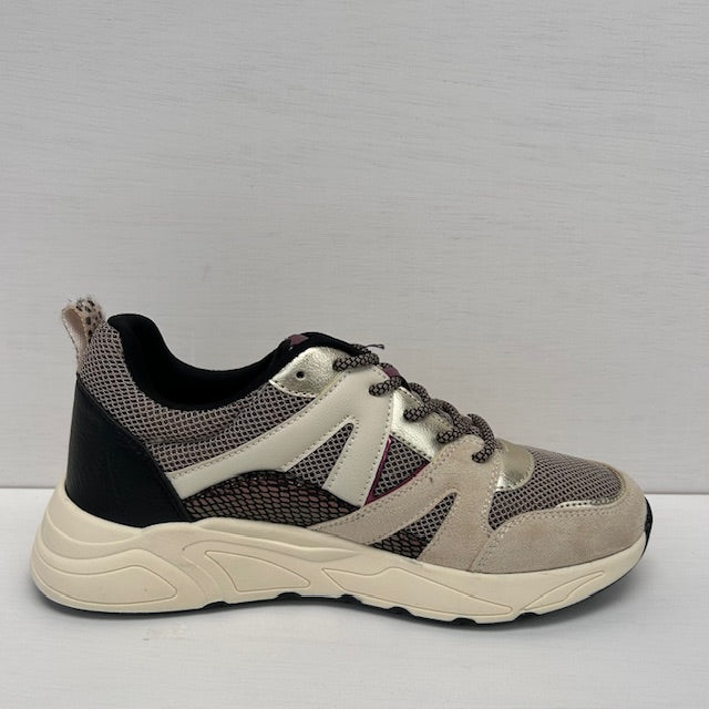 Posh by Poelman sneakers beige with black