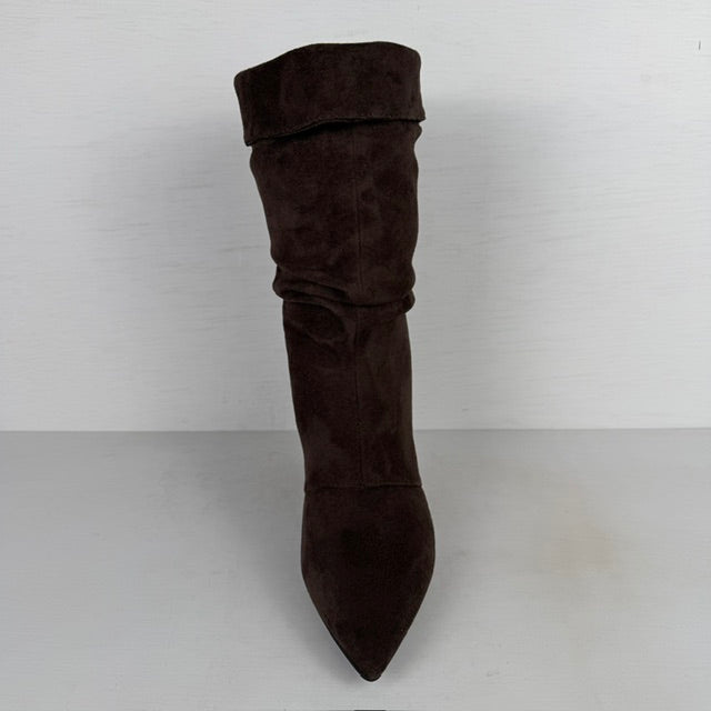 Trendy slouchy laarzen met naaldhakje bruin