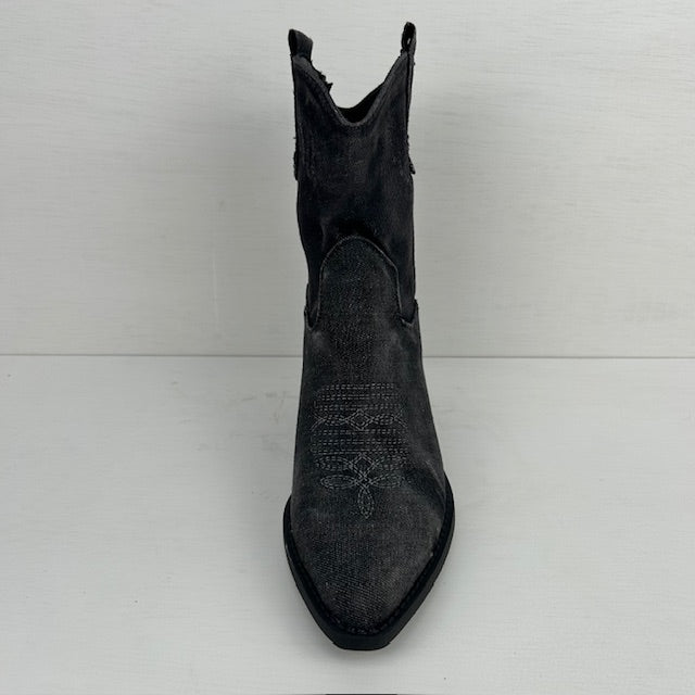 Kort cowboylaarsje jeans zwart