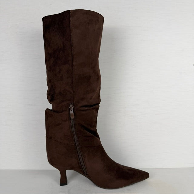 Geweldige slouchy laarzen met naaldhakje bruin