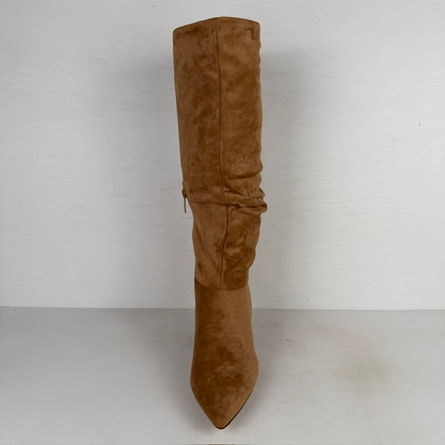 Geweldige slouchy laarzen met naaldhakje camel
