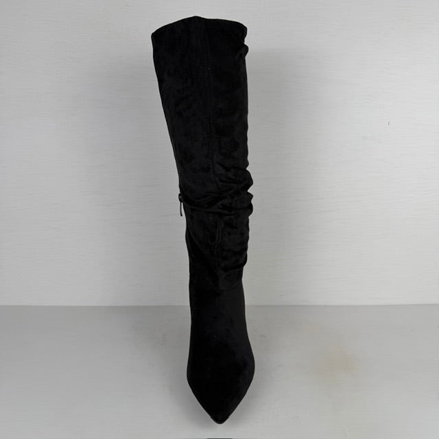 Geweldige slouchy laarzen met naaldhakje zwart