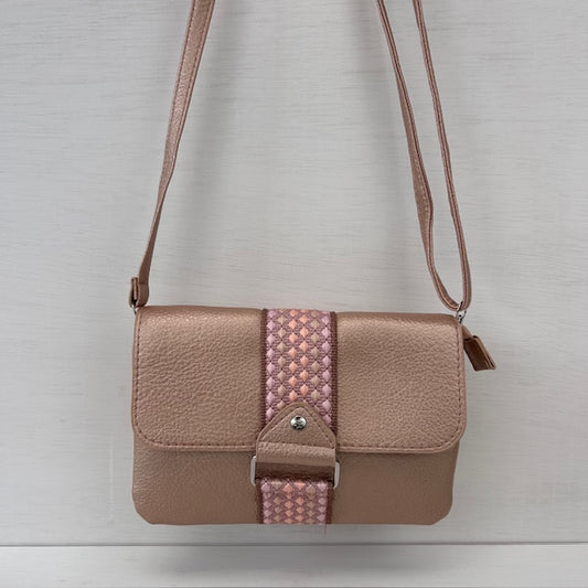 Schoudertasje met bandje roze