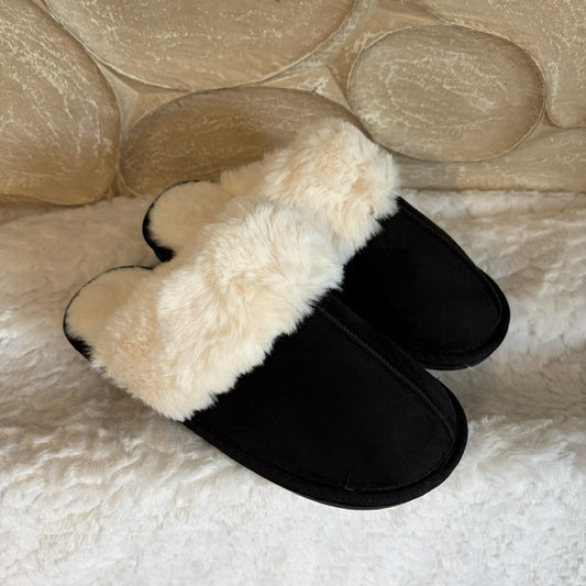 Cozy pantoffels zwart