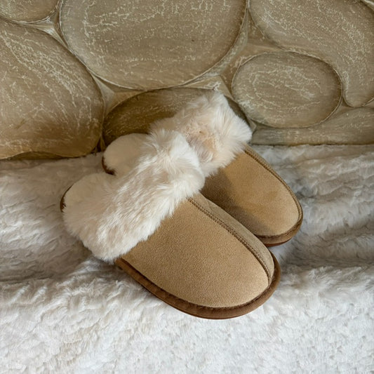 Cozy pantoffels beige