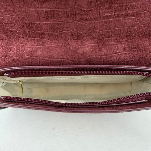 Leuke schoudertas met croco design rood
