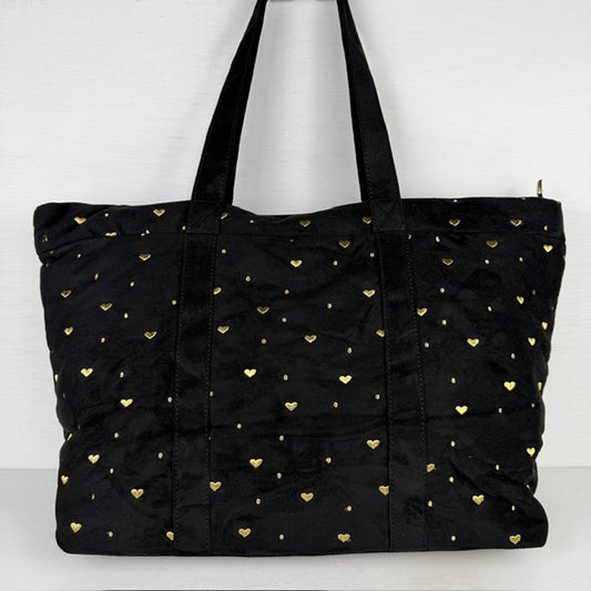 Leuke shopper met hartjes zwart