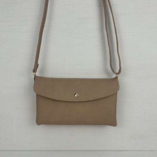 Basic schoudertasje khaki