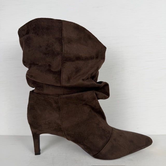 Trendy laarzen met slouchy design bruin