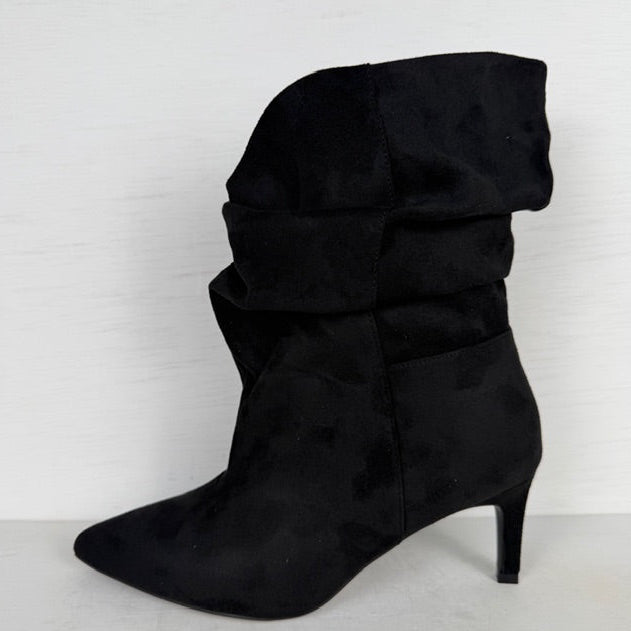 Trendy laarzen met slouchy design zwart