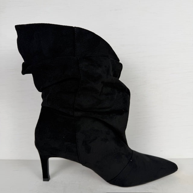 Trendy laarzen met slouchy design zwart