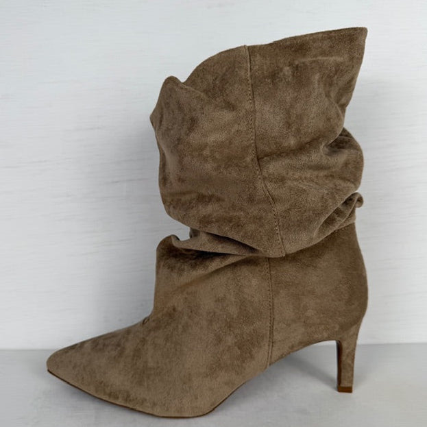 Trendy laarzen met slouchy design khaki