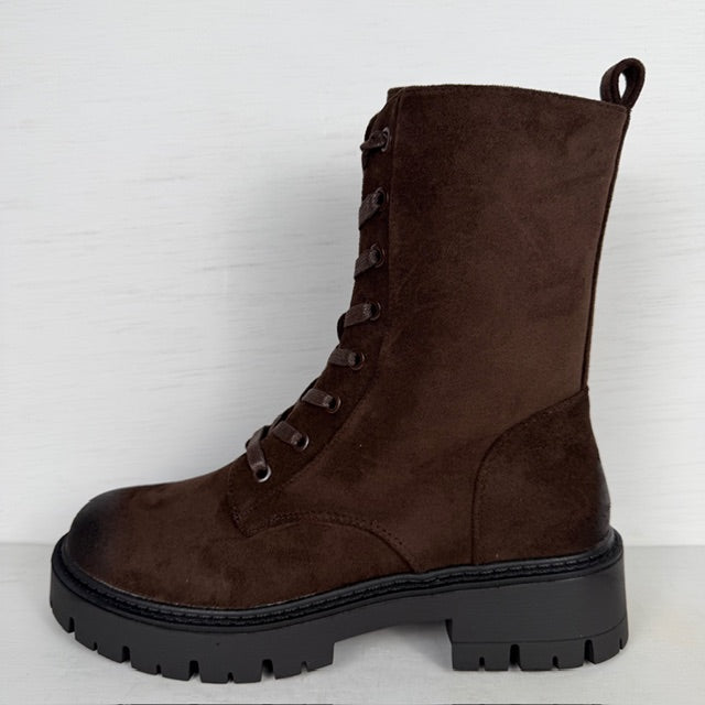 Gave veterboots met leuk design bruin