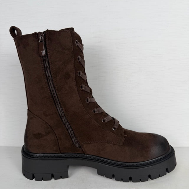 Gave veterboots met leuk design bruin
