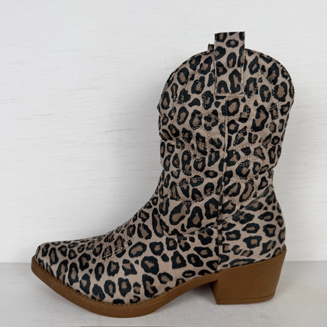Leuk cowboylaarsje met print leopard