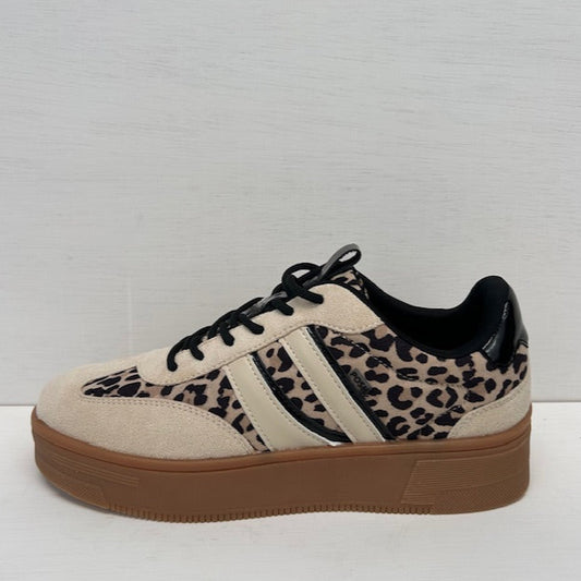 Posh by Poelman retro sneakers beige with combination