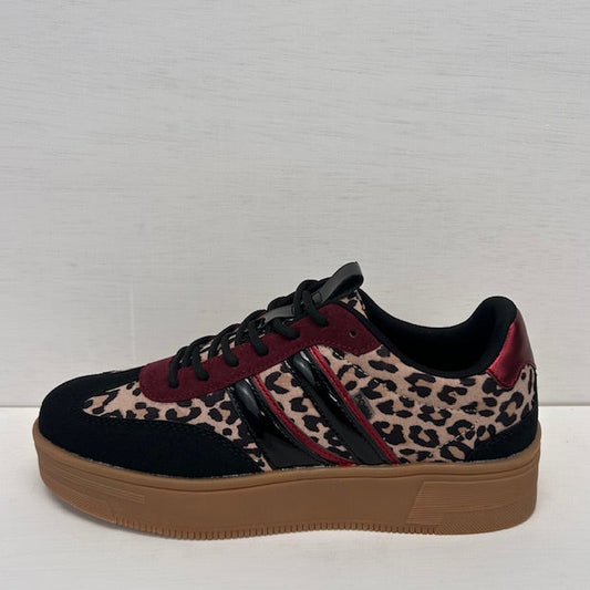 Posh by Poelman retro sneakers black animalprint