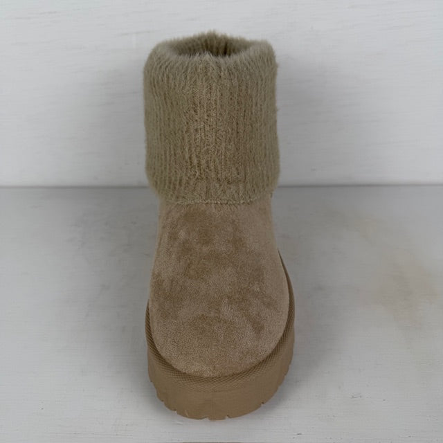 Uggies met furry rand beige