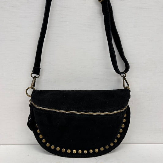 Geweldig real leather schoudertasje zwart