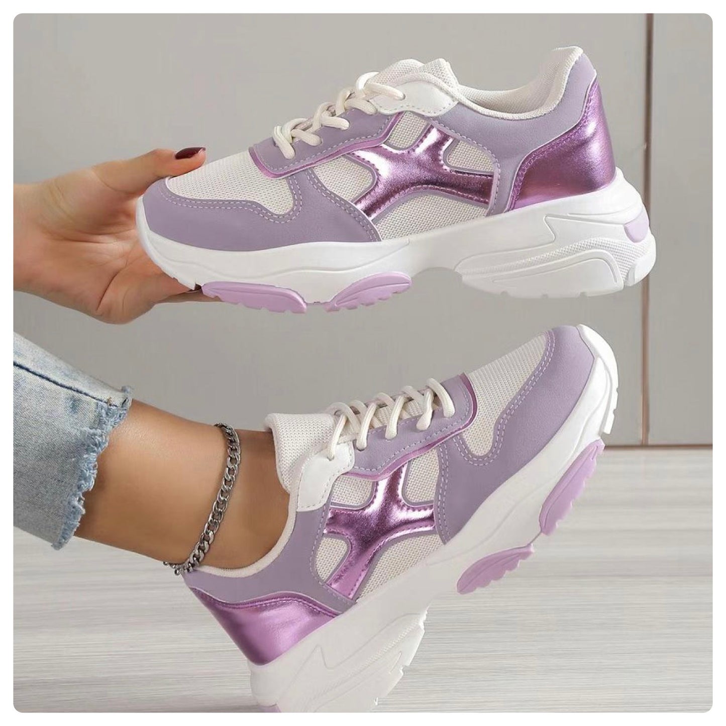 Cross sneakers purple