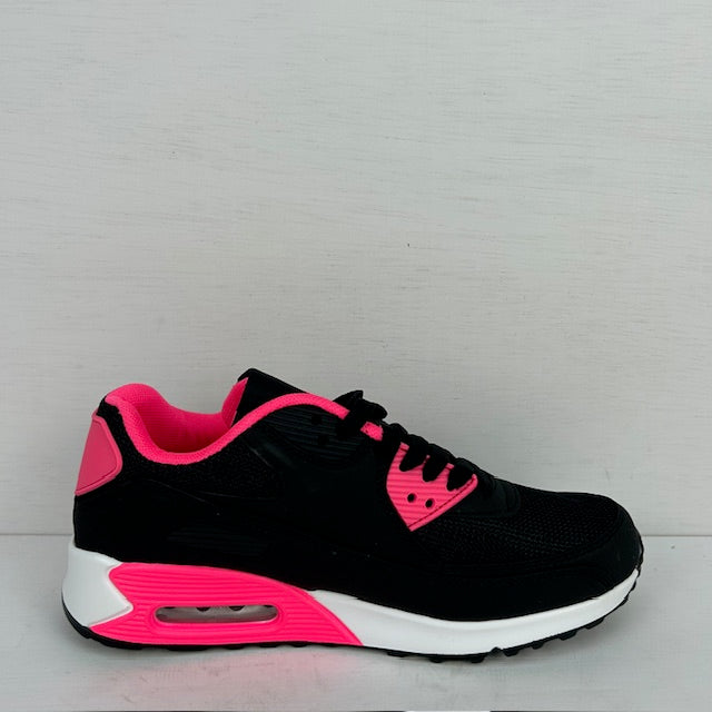 Air sneakers zwart fuchsia