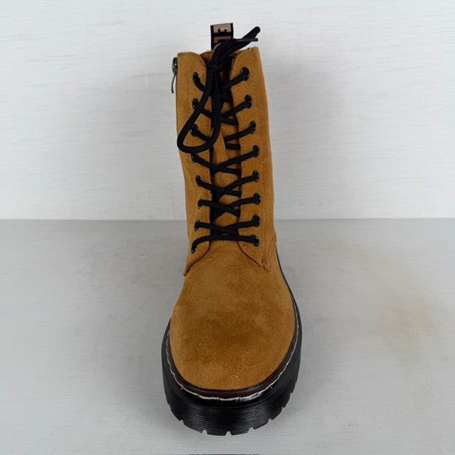 Veterboots met stoere zool camel